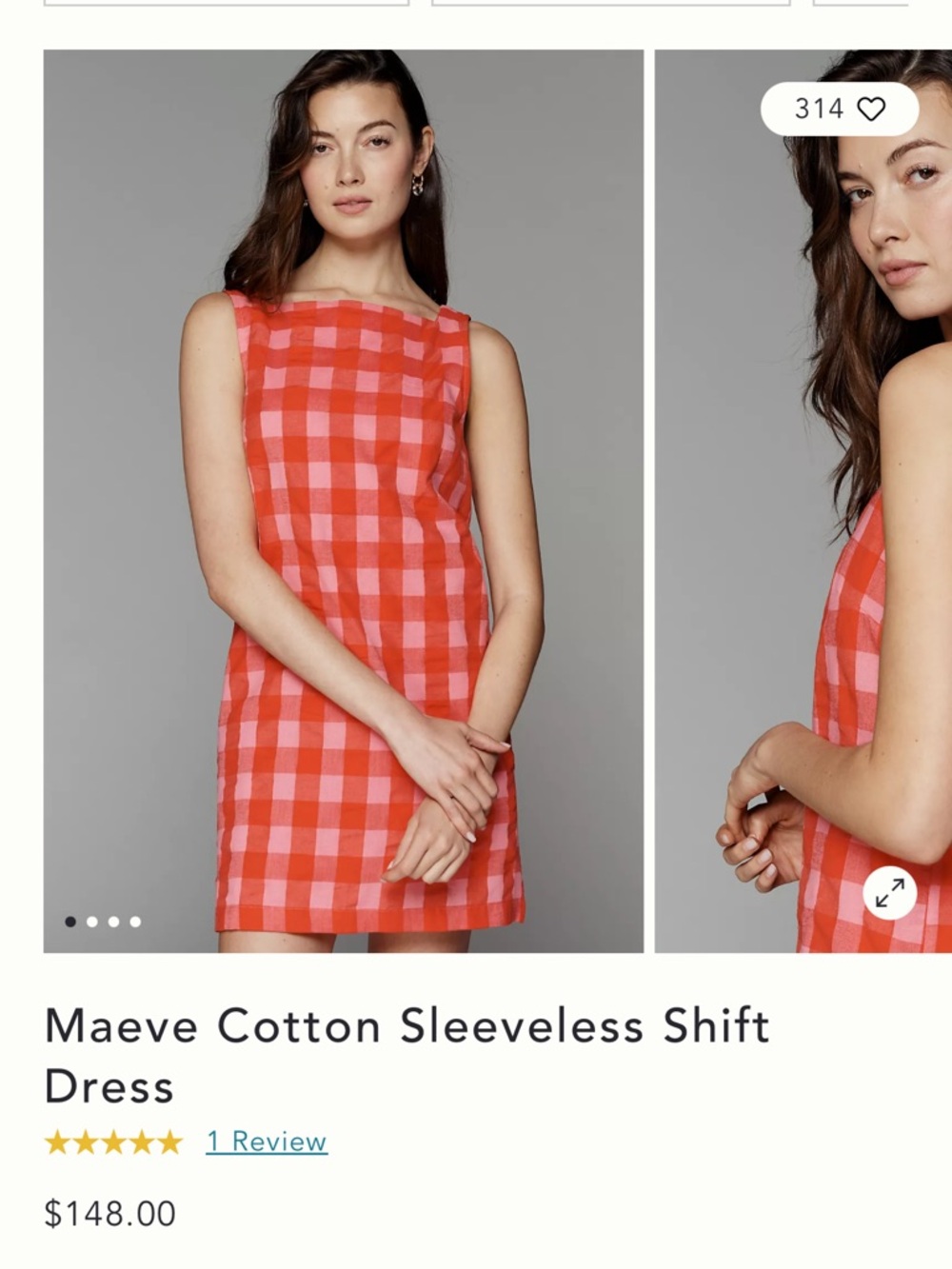 Maeve Cotton Sleeveless Shift Dress Anthropologie - Picture 4 of 4